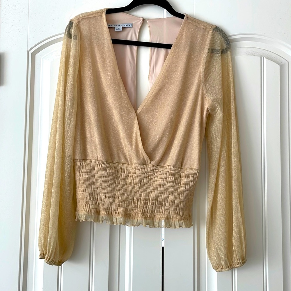 Sparkly gold top